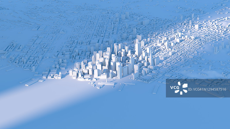 虚拟城市天际线图片素材
