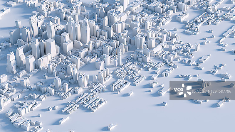 虚拟城市天际线图片素材