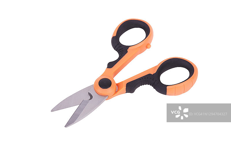 白色背景上的建筑剪刀图片素材