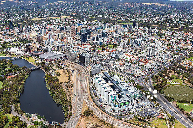 南澳大利亚阿德莱德航拍景观图片素材