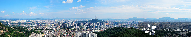 韩国首尔全景照片图片素材