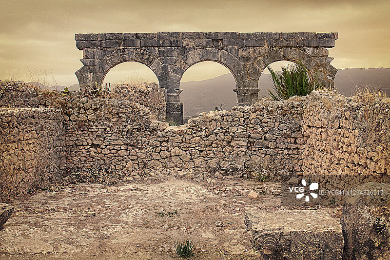 沃吕比利斯古罗马城市遗址，靠近摩洛哥梅克内斯图片素材