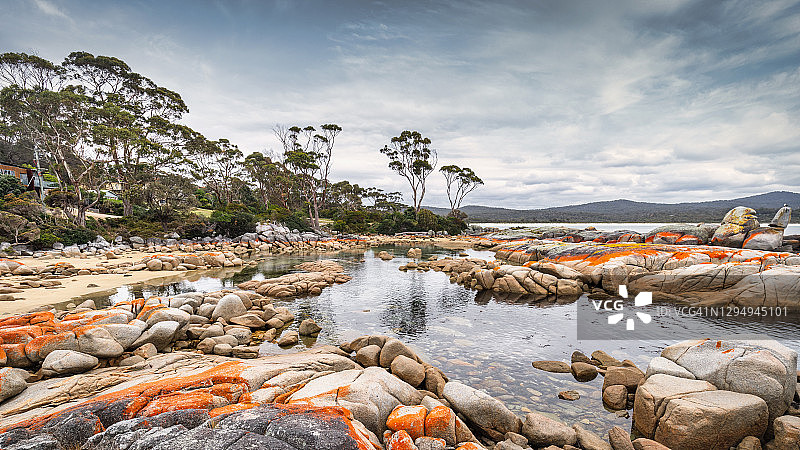 澳大利亚塔斯马尼亚火焰湾全景图片素材