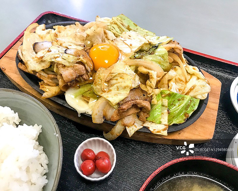 日式体力定食图片素材