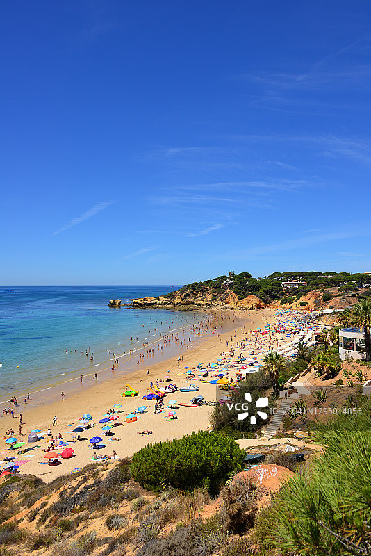 葡萄牙阿尔加维阿尔布费拉圣欧拉利娅海滩图片素材