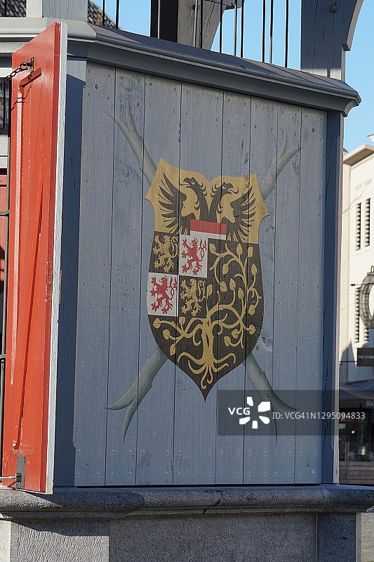 荷兰 Den Bosch 的普图伊斯水井特写图片素材