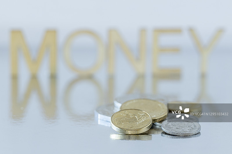 金钱与澳大利亚硬币的视觉素材图片素材