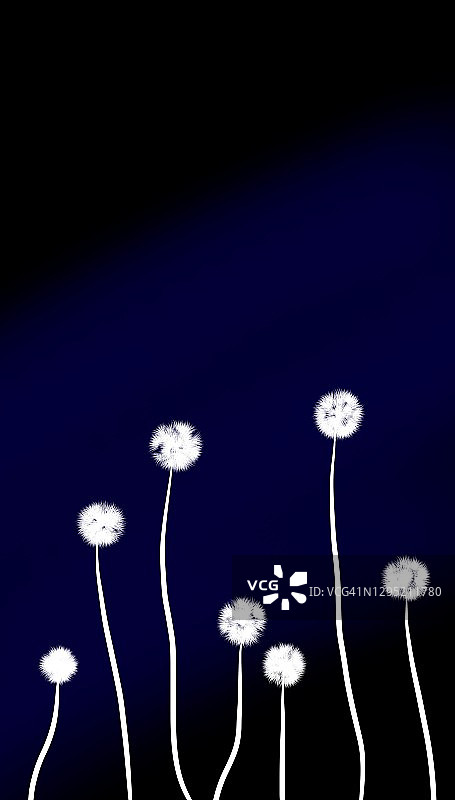用于手机壳和瓷砖的黑白蒲公英壁纸插图图片素材