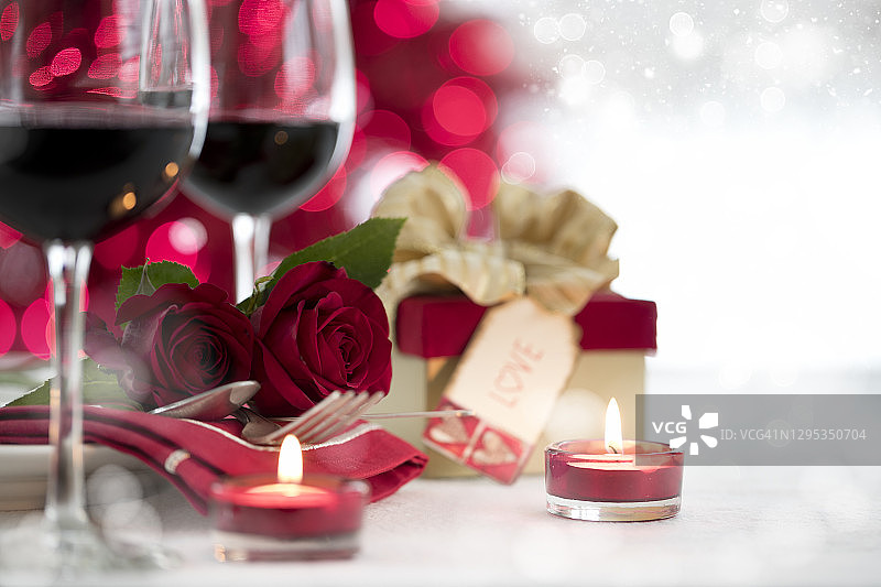 情人节餐桌图片素材