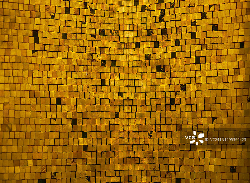 金色瓷砖马赛克背景图片素材