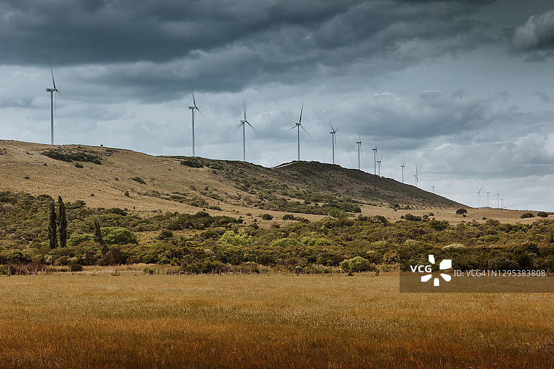 乌拉圭马尔多纳多省的风车图片素材