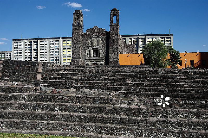 墨西哥墨西哥城特拉特洛尔科三文化广场图片素材