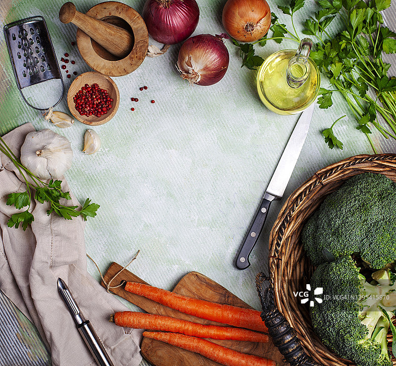 美味素食烹饪蔬菜图片素材