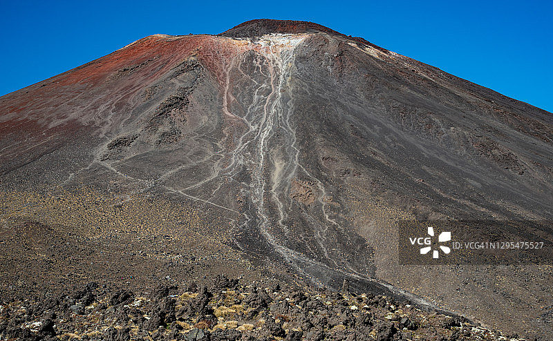 新西兰汤加里罗国家公园中瑙鲁赫伊火山的壮丽景色图片素材