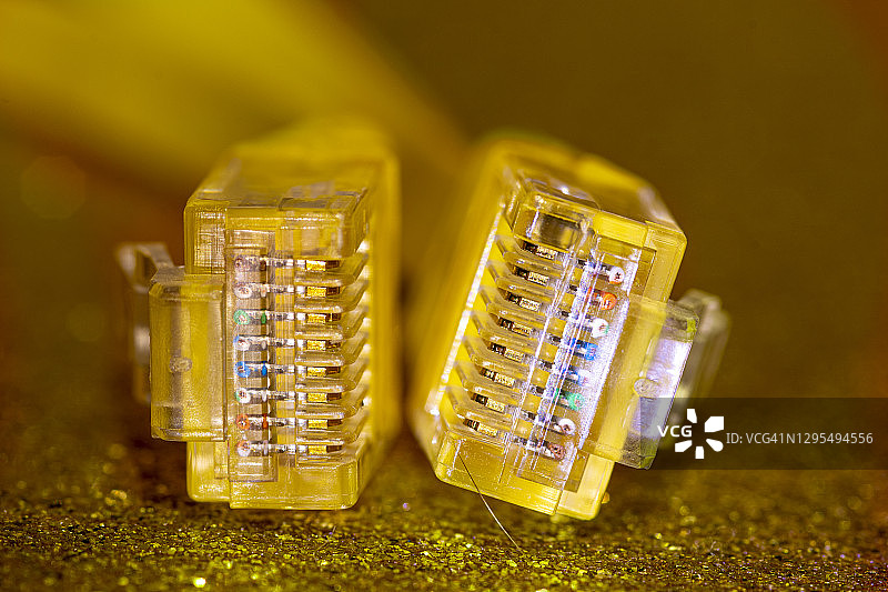 以太网网络电缆抽象组合图片素材