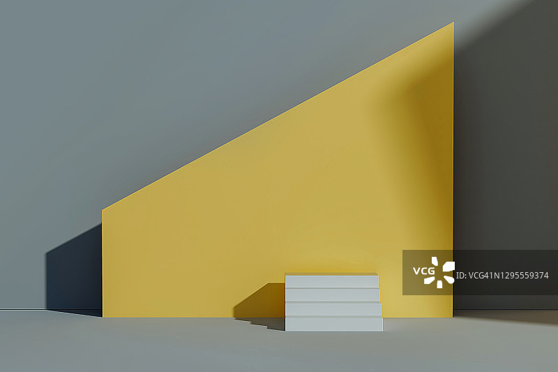 抽象3D极简概念场景几何形状图片素材