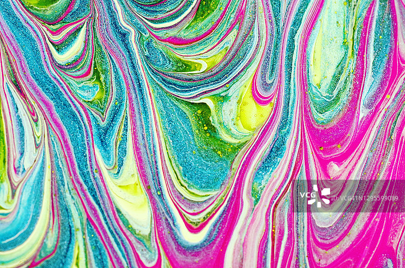 糖果色抽象倾泻颜料图片素材