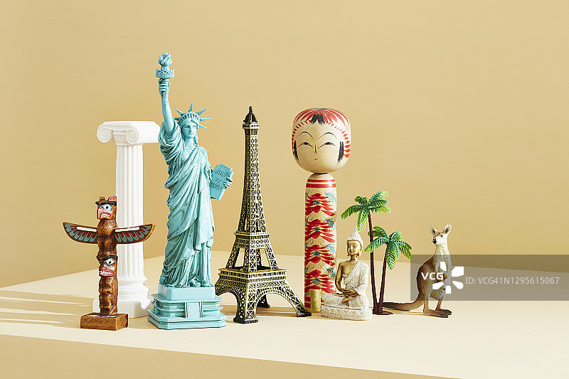 一组旅行纪念品图片素材