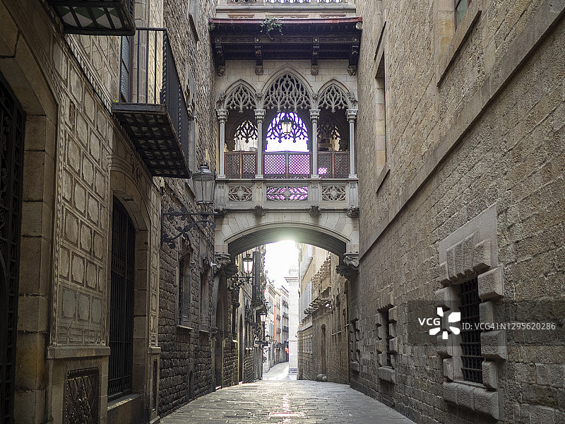 巴塞罗那老城区图片素材