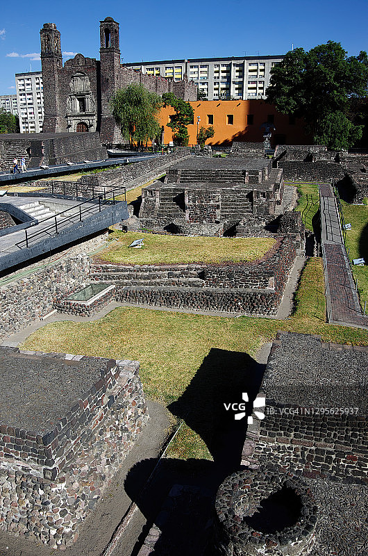 墨西哥墨西哥城特拉特洛尔科三文化广场图片素材