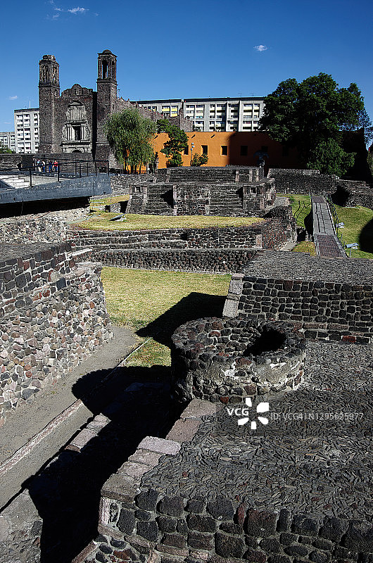 墨西哥墨西哥城特拉特洛尔科三文化广场图片素材