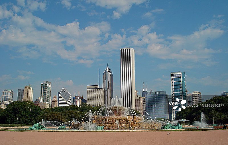 芝加哥白金汉喷泉图片素材