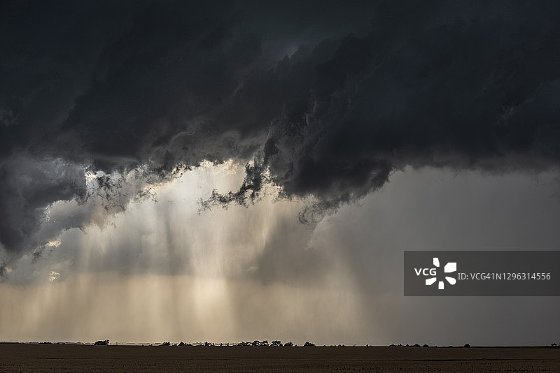 内布拉斯加州风暴天气光线背景图片素材