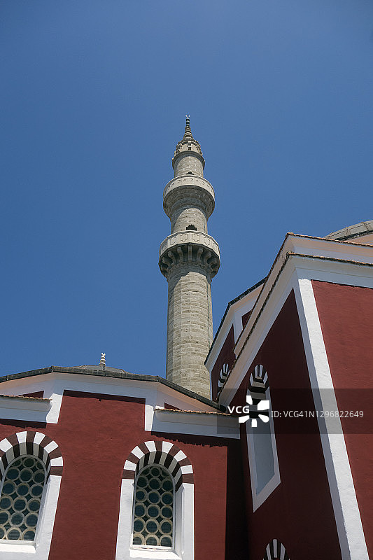 希腊的土耳其清真寺尖塔图片素材