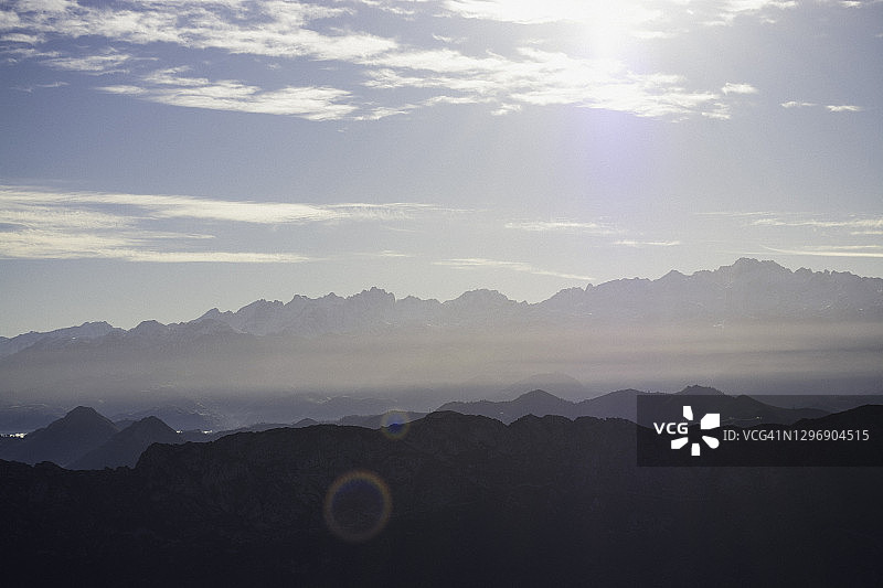 山景全景，田园风光图片素材