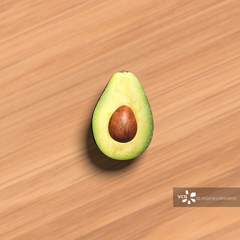 牛油果切半俯视图图片素材