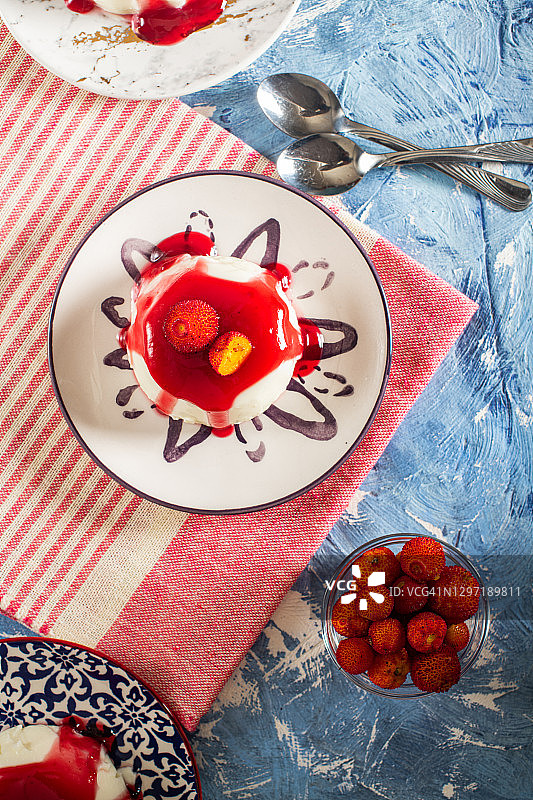 意式奶冻甜点2.5D图片素材