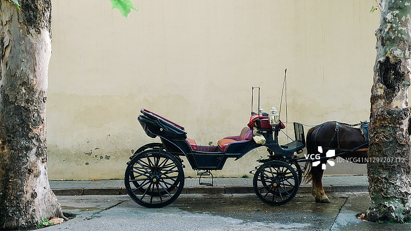 街上的老式马车图片素材