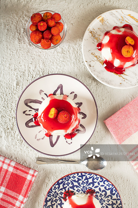 意式奶冻甜点2.5D图片素材