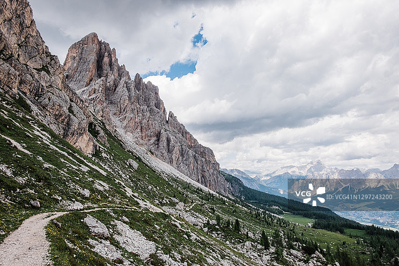 夏季徒步科尔达湖图片素材