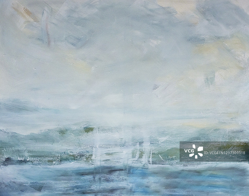 画布上色彩鲜艳的抽象油画图片素材