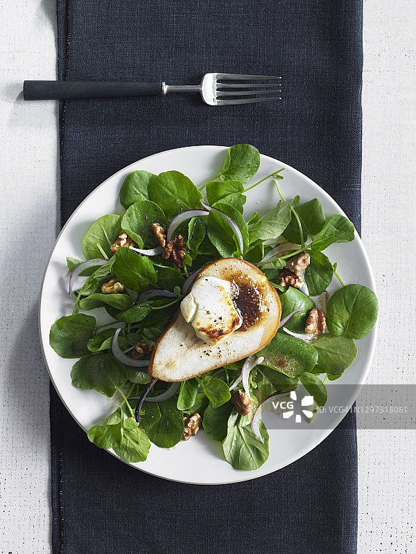 风味梨子沙拉图片素材