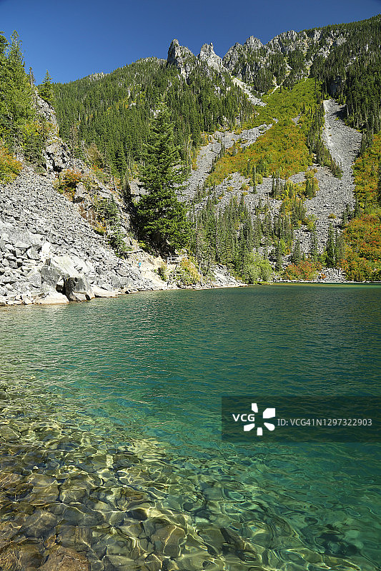 不列颠哥伦比亚林德曼湖徒步小径图片素材