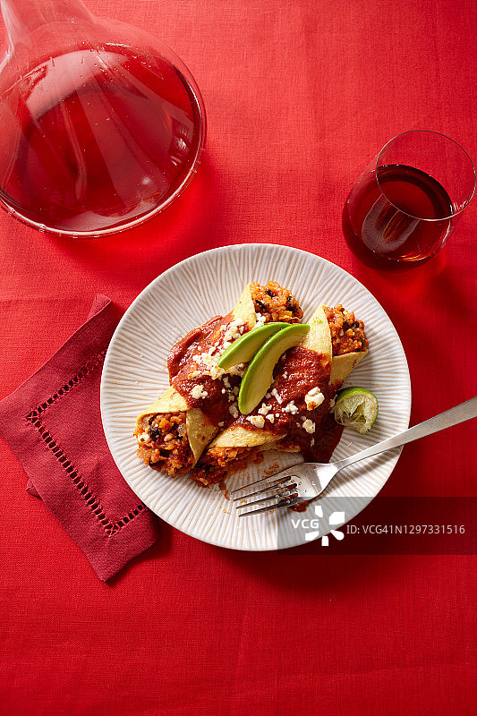 素食玉米卷图片素材