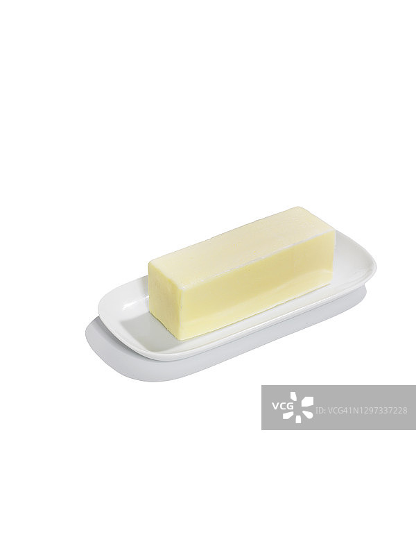 盘子里的奶油棒图片素材