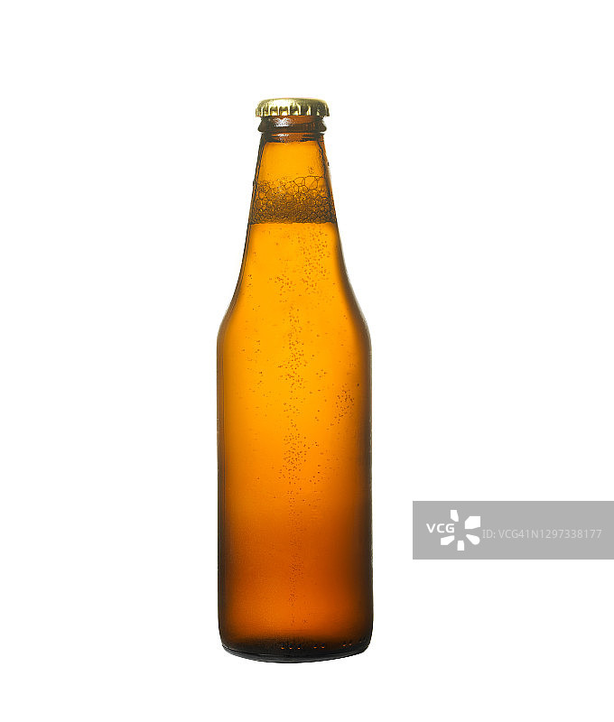 未贴标签的棕色啤酒瓶图片素材