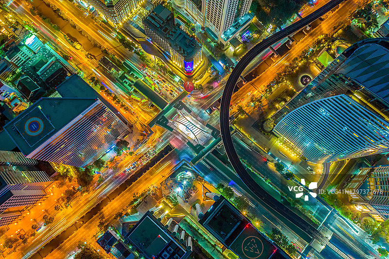 泰国曼谷冲暖思区城市交通图片素材