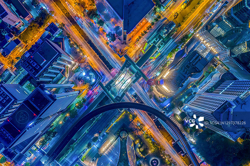 泰国曼谷冲暖思区城市交通图片素材