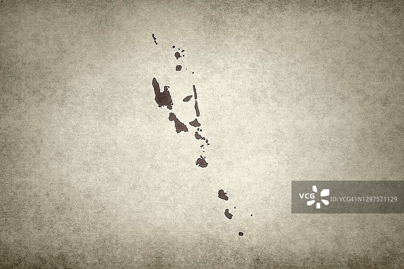 瓦努阿图仿旧地图图片素材