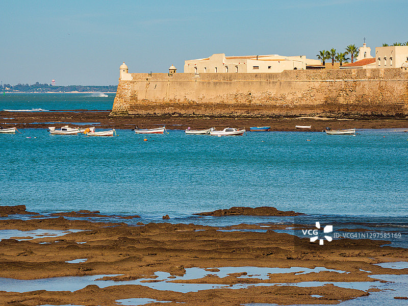 加的斯La Caleta海滩图片素材
