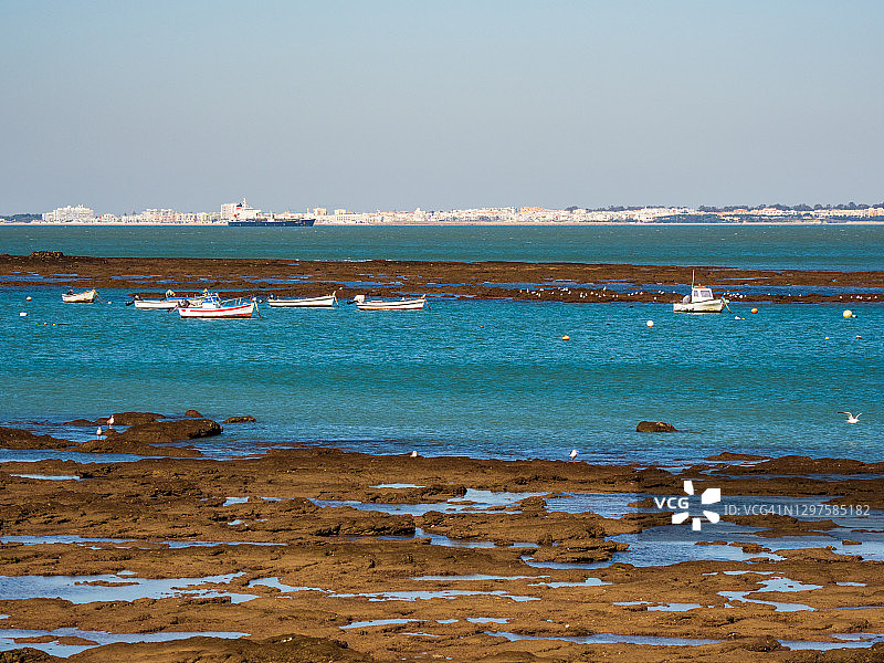 加的斯La Caleta海滩图片素材