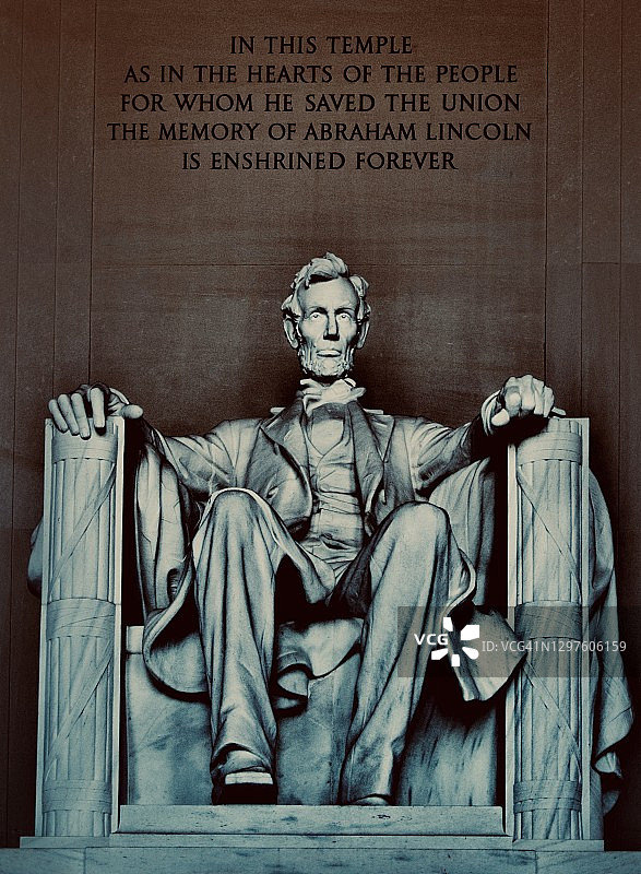 华盛顿特区亚伯拉罕·林肯纪念堂图片素材