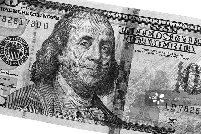 美元百元钞票图片素材