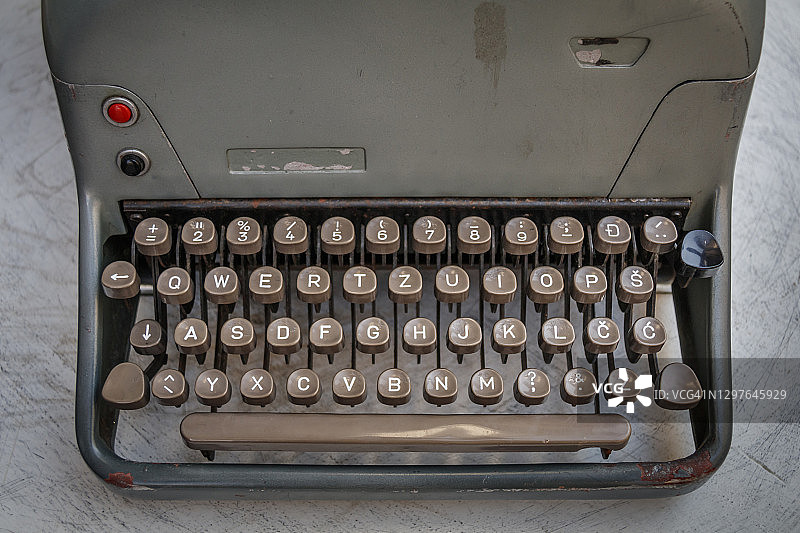 老式打字机键盘图片素材