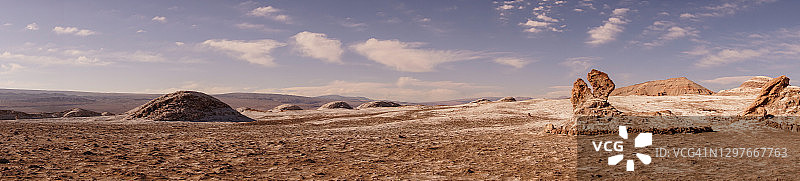 “玛丽亚三姐妹”全景。月亮谷。阿塔卡马沙漠。智利图片素材