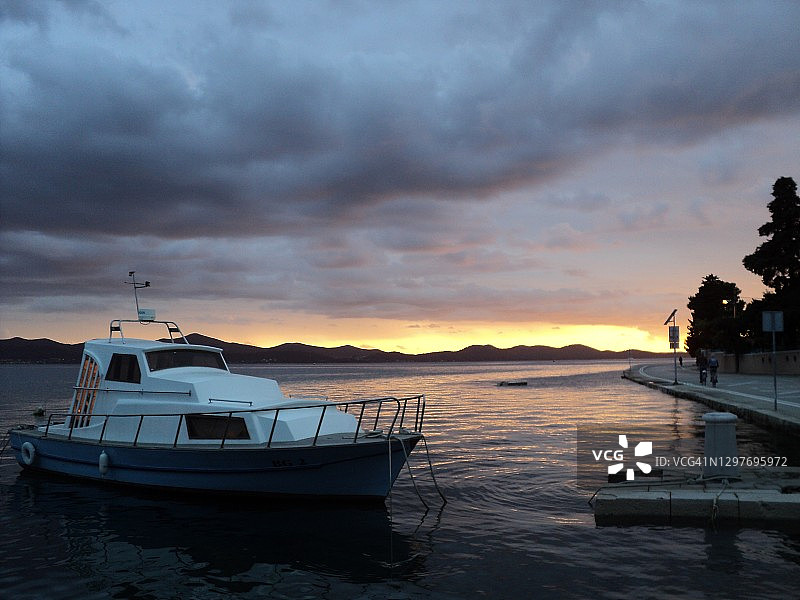 克罗地亚扎达尔的日落图片素材